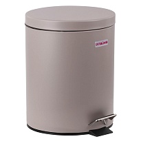 Ведро-контейнер для мусора (урна) с педалью LAIMA Classic, 12 л, серое, матовое, металл, со съемным внутренним ведром  в Комсомольске-на-Амуре