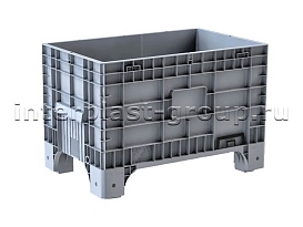 Контейнер iBox сплошной на ножках с пробкой серый в Комсомольске-на-Амуре Контейнер iBox сплошной на ножках с пробкой серый в Комсомольске-на-Амуре