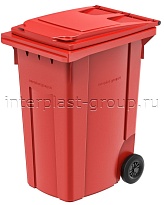 Мусорный контейнер 360 л красный 360 красный  в Комсомольске-на-Амуре
