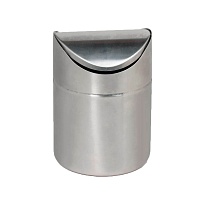 Урна для мусора 1,2 л настольная, с качающейся крышкой, нержавеющая сталь, матовая в Комсомольске-на-Амуре Урна для мусора 1,2 л настольная, с качающейся крышкой, нержавеющая сталь, матовая в Комсомольске-на-Амуре