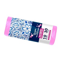 Мешки для мусора 10 л, розовые, в рулоне 30 шт., ПНД, 8 мкм, 470х360 мм, Узоры Чистоты, МУ3582 (МГ-10роз)  в Комсомольске-на-Амуре