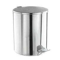 Ведро для мусора с педалью, усиленное, Титан, 15 л, нержавеющая сталь, хром  в Комсомольске-на-Амуре