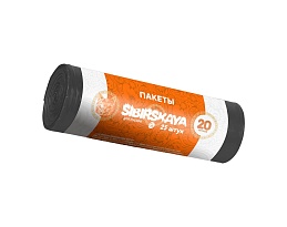 Мешки для мусора 20 л, черные, в рулоне 25 шт., ПНД, 6 мкм, 420х450 мм, SIBIRSKAYA, 101-001 S  в Комсомольске-на-Амуре