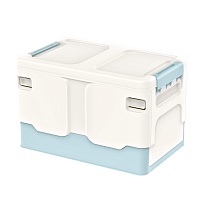 Ящик пластиковый складной белый, дно голубое, 370х240х240 мм в Комсомольске-на-Амуре Ящик пластиковый складной белый, дно голубое, 370х240х240 мм в Комсомольске-на-Амуре