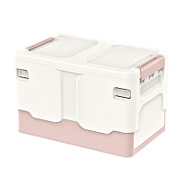 Ящик пластиковый складной белый, дно розовое, 370х240х240 мм в Комсомольске-на-Амуре Ящик пластиковый складной белый, дно розовое, 370х240х240 мм в Комсомольске-на-Амуре