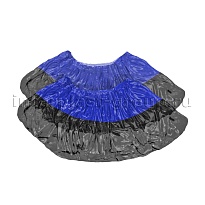 Бахилы сине-черные 1000 шт (500 пар), 54 мкм, двойная подошва, с одной резинкой, Прочные+  в Комсомольске-на-Амуре