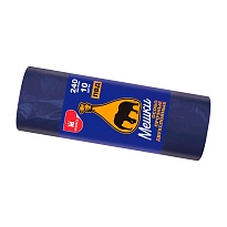 Мешки для мусора 240 л, синие, рулон 10 шт., ПВД 36 мкм, 1350х900 мм, Уфа Пак, МВ1854 (МВ 240-10с)  в Комсомольске-на-Амуре