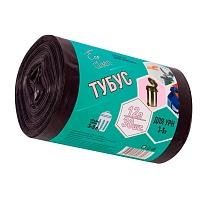 Мешки для мусора 12 л, черные, в рулоне 30 шт., ПНД, 6 мкм, 550х320 мм, Концепция Быта Tubus, 604936  в Комсомольске-на-Амуре