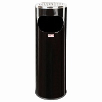 Урна с пепельницей 18 литров, нержавеющая сталь, черная, LAIMA PROFESSIONAL  в Комсомольске-на-Амуре