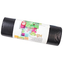 Мешки для мусора 220 л, черные, в рулоне 10 шт., ПВД, 29 мкм, 1100х830 мм, Концепция Быта ЭкоДом, 604924  в Комсомольске-на-Амуре