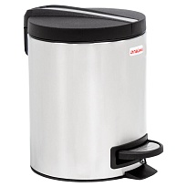 Ведро-контейнер для мусора (урна) с педалью LAIMA Modern, 5 л, матовое, нержавеющая сталь  в Комсомольске-на-Амуре