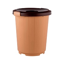 Мусорный бак с крышкой - воронкой 105 л бежевый 105 бежевый  в Комсомольске-на-Амуре